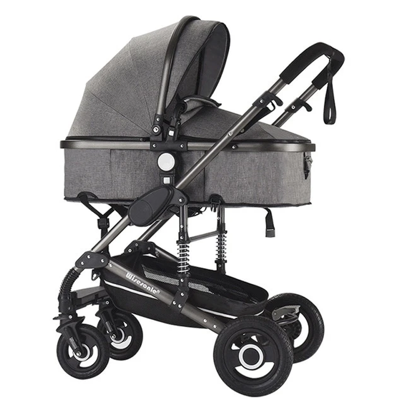 Grey Luxury Baby Stroller.