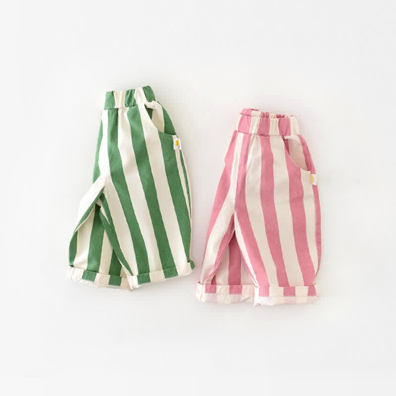 Baby Design Vertical Striped Casual Pants