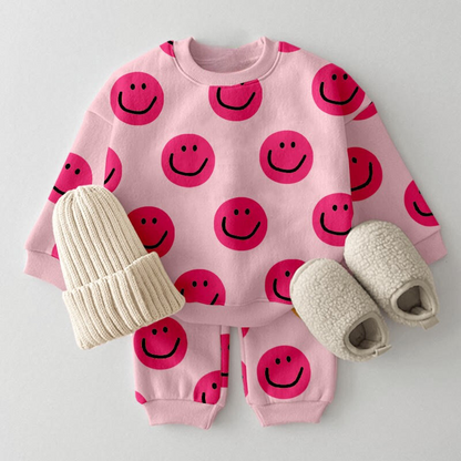 Baby Toddler Casual Printed Smiley Set