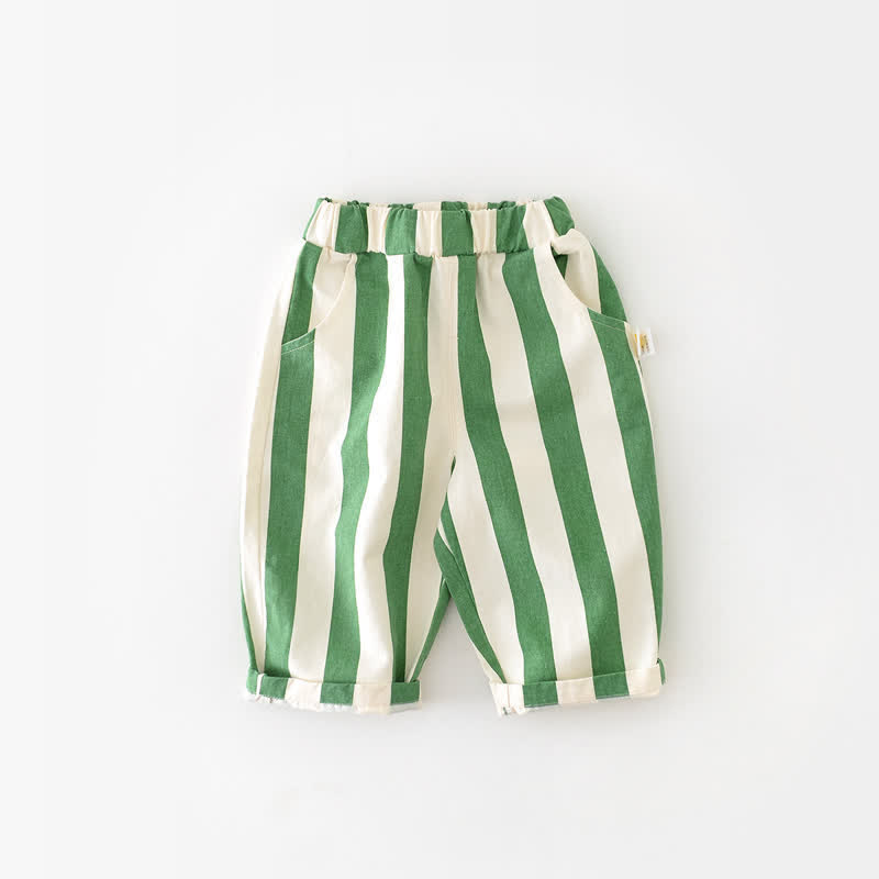 Baby Design Vertical Striped Casual Pants