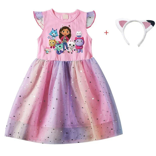 Starry Playtime Dress With Matching Headband