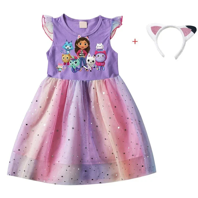 Starry Playtime Dress With Matching Headband