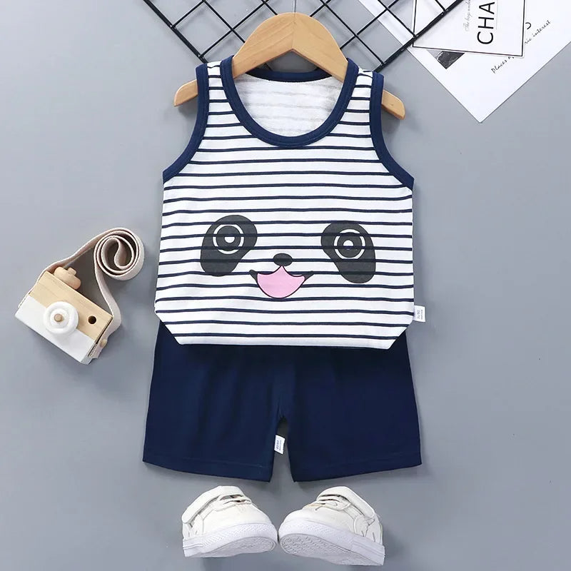 Casual Sleeveless And Shorts Set