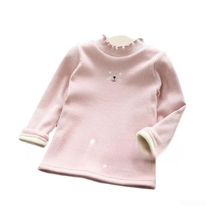 Charming Ribbed Sweater For Children With Playful Embroidery