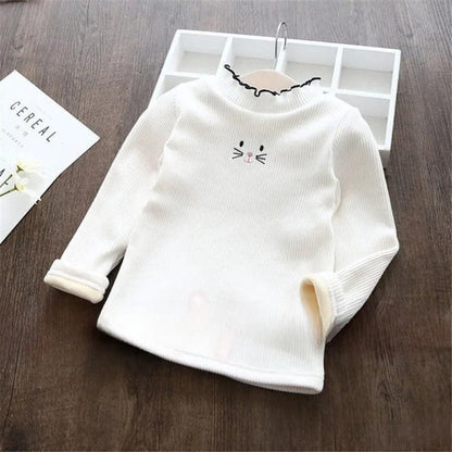 Charming Ribbed Sweater For Children With Playful Embroidery