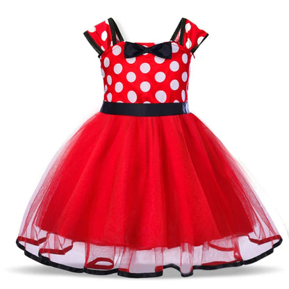 Polka Dotted Party Dress With Matching Headband