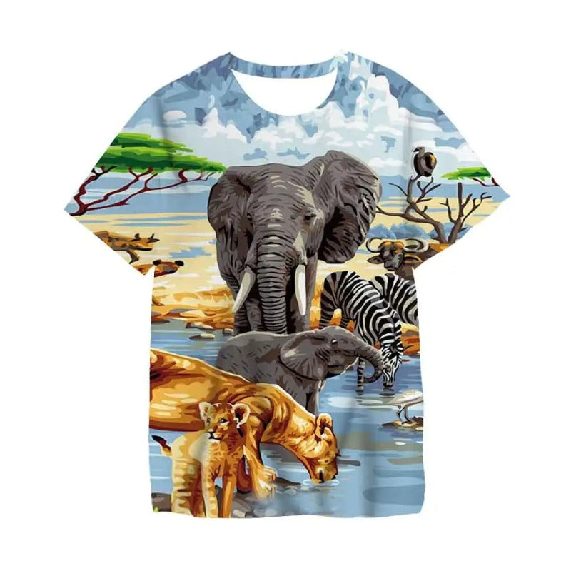 Dino Printed Short Sleeve Tee