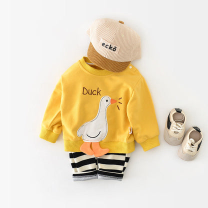 Duck Baby Sweatshirt Romper