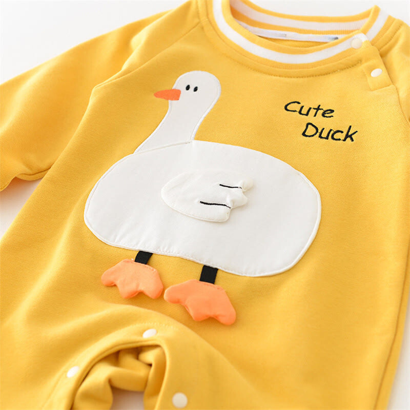 Duck Baby Sweatshirt Romper