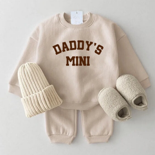 Letter Print Baby Sweatshirt And Pants Set