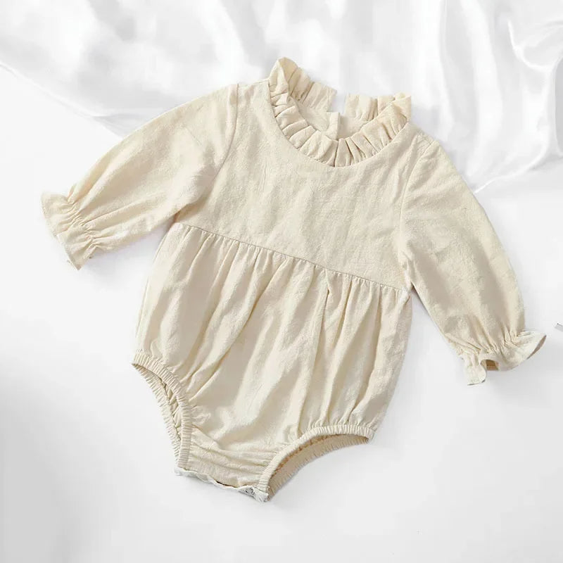 Long Sleeve Ruffles Rompers