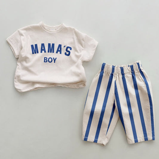 Mama Boy Printed Baby Set