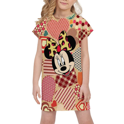 Playful Patchwork Dress For Young Fashion Enthusiasts