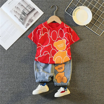 Teddy Bear Paws Toddler Outfit Set