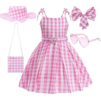 Gingham Dress With Complete Costume Set