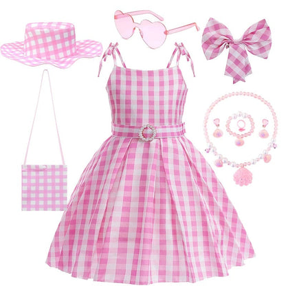 Gingham Dress With Complete Costume Set