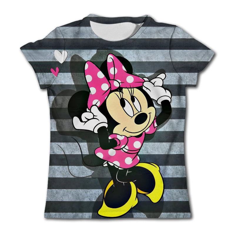 Minnie Mouse Printed Short Sleeve Top