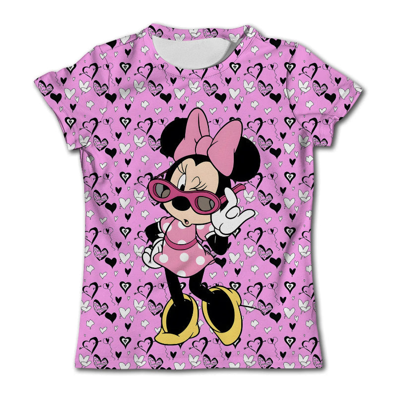 Minnie Mouse Printed Short Sleeve Top