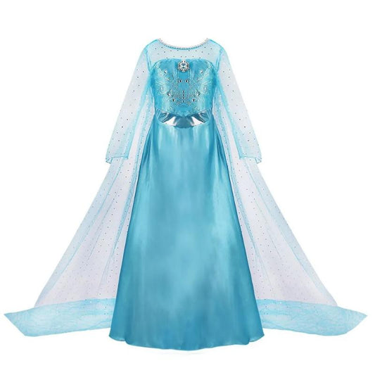 Starlit Princess Gown With Sheer Cape