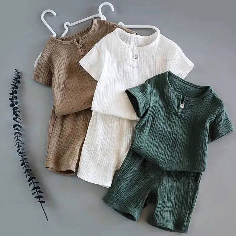 Serene Summer Toddler Linen Set