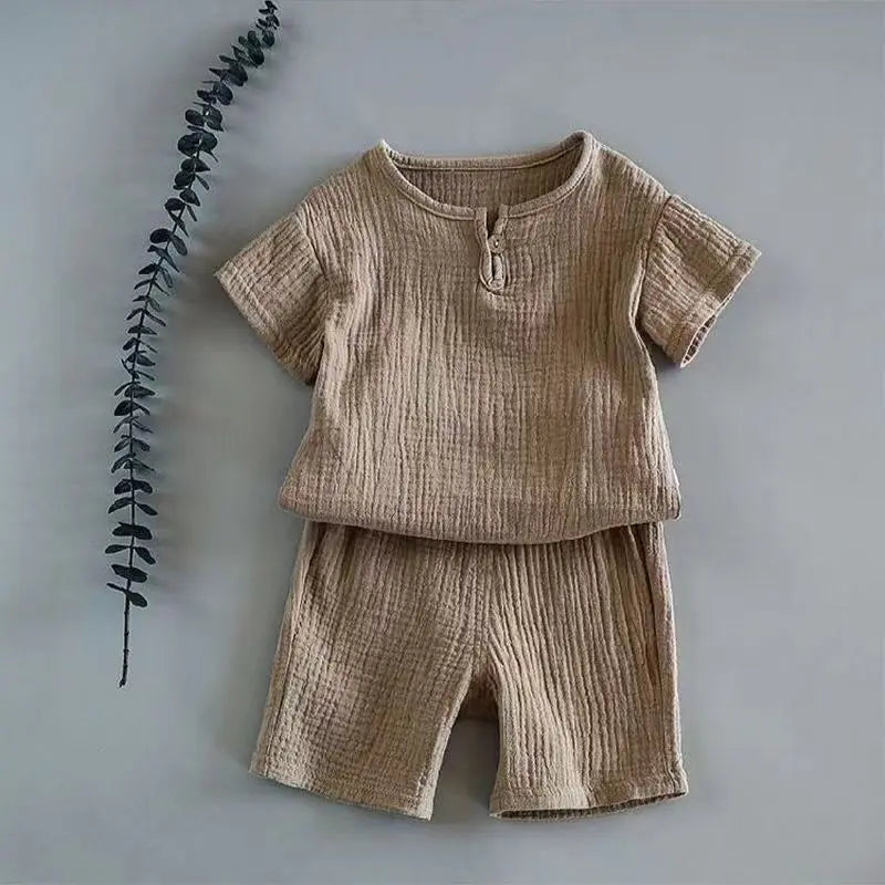 Serene Summer Toddler Linen Set