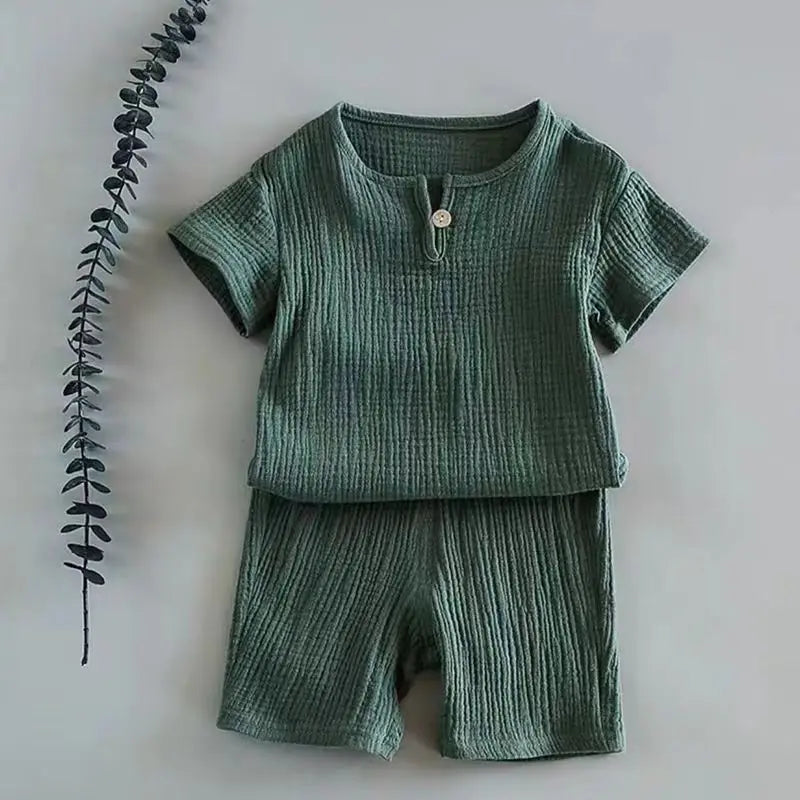 Serene Summer Toddler Linen Set