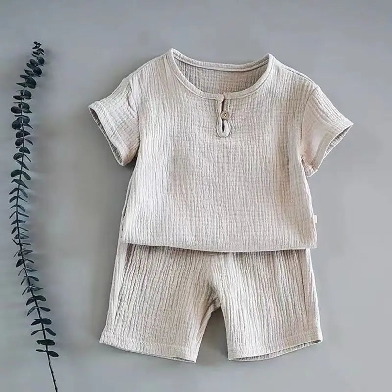 Serene Summer Toddler Linen Set