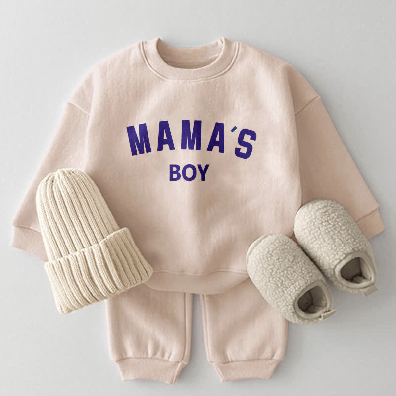 Mama Boy Printed Sweatshirt Set