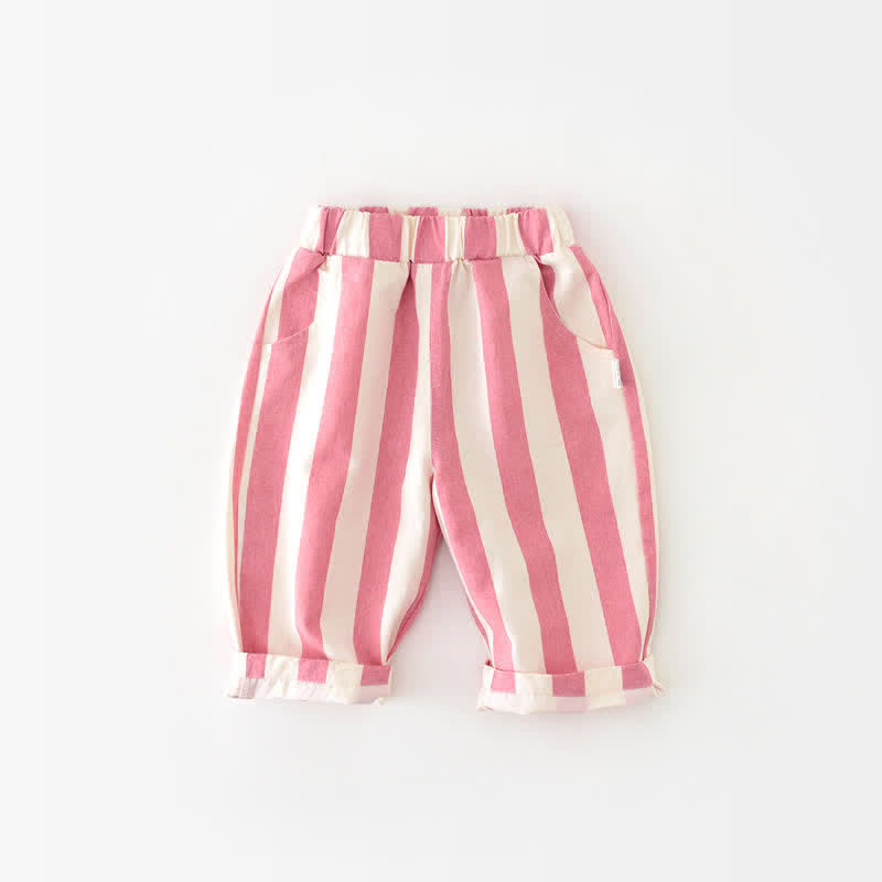 Baby Design Vertical Striped Casual Pants