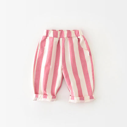 Baby Design Vertical Striped Casual Pants