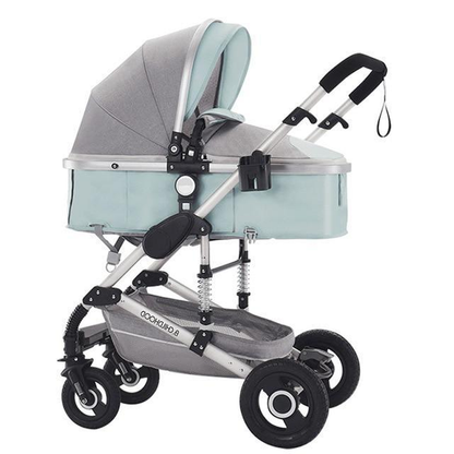 Blue Luxury Baby Stroller.