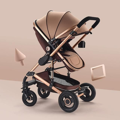 Coral Luxury Baby Stroller.
